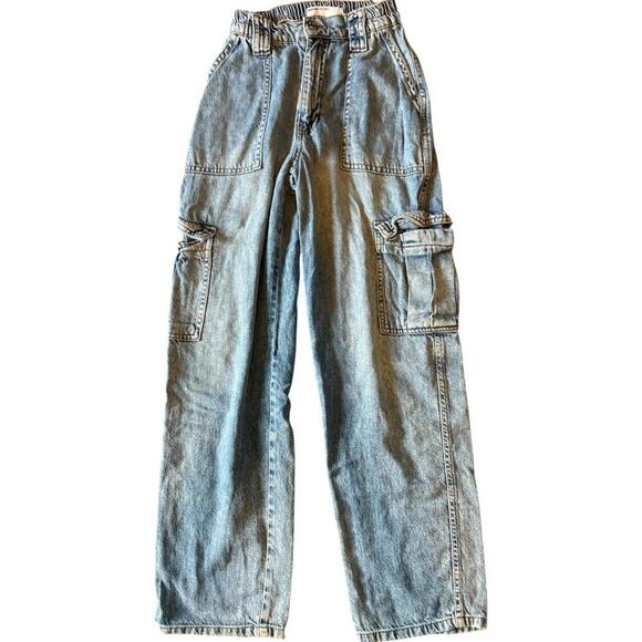Garage Denim High Rise Utility Cargo Jeans – Size 0 (24) - Picture 1 of 6